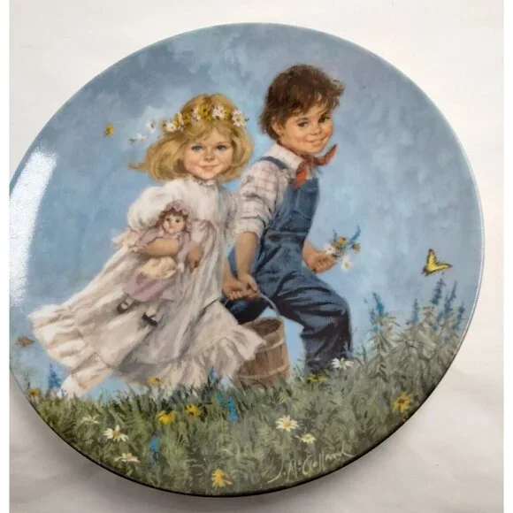 Jack and Jill Plate Mother Goose John McClelland Limited Ed 8 Reco 1986 - Picture 1 of 5
